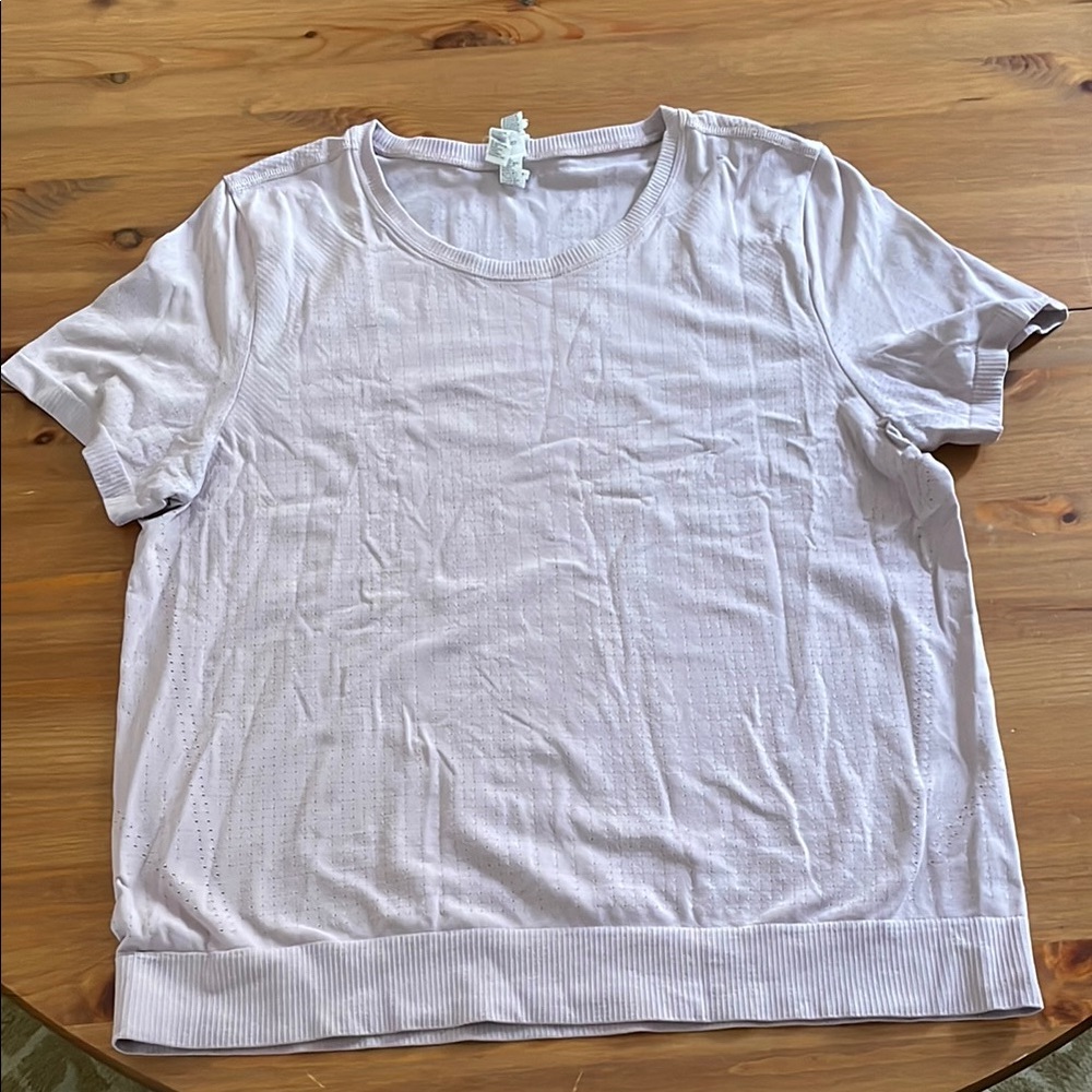 Athleta Pale Mauve Mesh Shirt